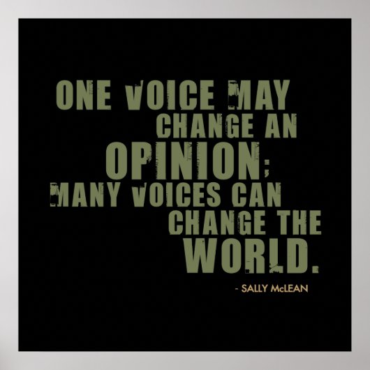 Sally McLean Quote Poster (Vorne)