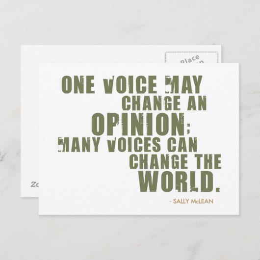 Sally McLean Quote Postkarte (Vorne/Hinten)