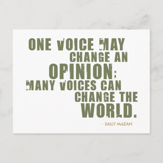 Sally McLean Quote Postkarte (Vorderseite)