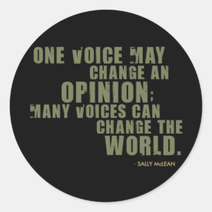 Sally McLean Quote Runder Aufkleber
