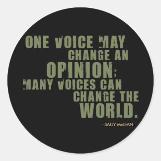 Sally McLean Quote Runder Aufkleber