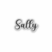 Sally Name - Handgeschriebene Kalligrafie Aufkleber (Vorderseite)