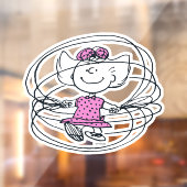 Sally Playing Jump Rope Fensteraufkleber (Blatt 2)