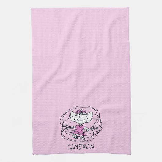 Sally Playing Jump Rope Geschirrtuch (Vertikal)