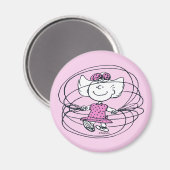 Sally Playing Jump Rope Magnet (Vorderseite/Rückseite)