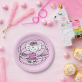 Sally Playing Jump Rope Pappteller (Party)