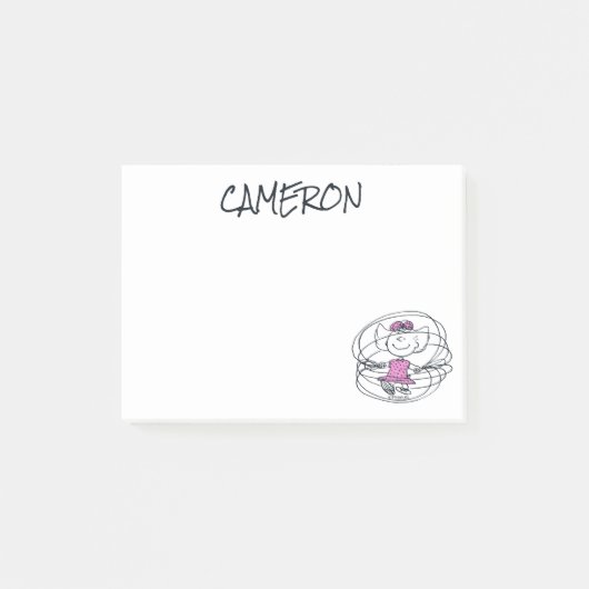 Sally Playing Jump Rope Post-it Klebezettel (Vorderseite)