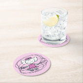 Sally Playing Jump Rope Runder Pappuntersetzer (Vor Ort)