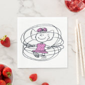 Sally Playing Jump Rope Serviette (Beispiel)