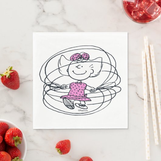 Sally Playing Jump Rope Serviette (Beispiel)