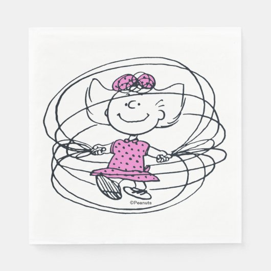 Sally Playing Jump Rope Serviette (Vorderseite)