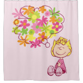 Sally Thinking of Blume Duschvorhang (Vorderseite)