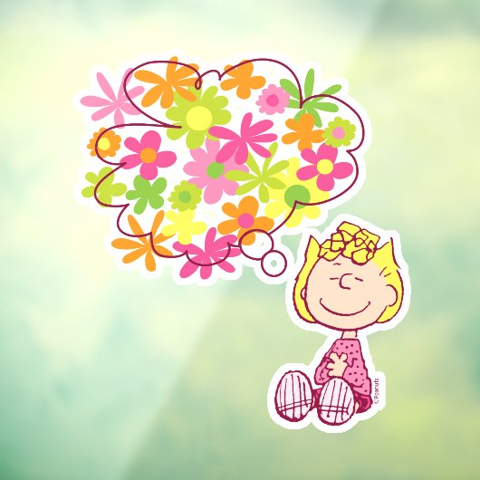Sally Thinking of Blume Fensteraufkleber (Blatt 3)