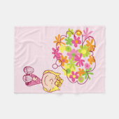 Sally Thinking of Blume Fleecedecke (Vorderseite (Horizontal))