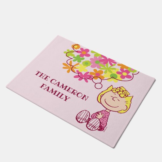 Sally Thinking of Blume Fußmatte (Schrägansicht)