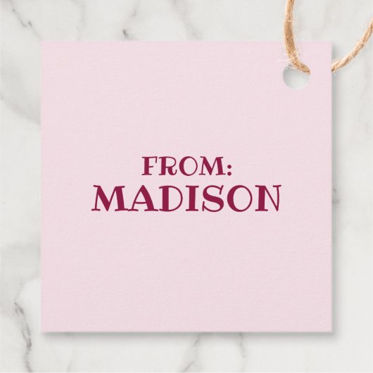 Sally Thinking of Blume Geschenkanhänger (Rückseite)