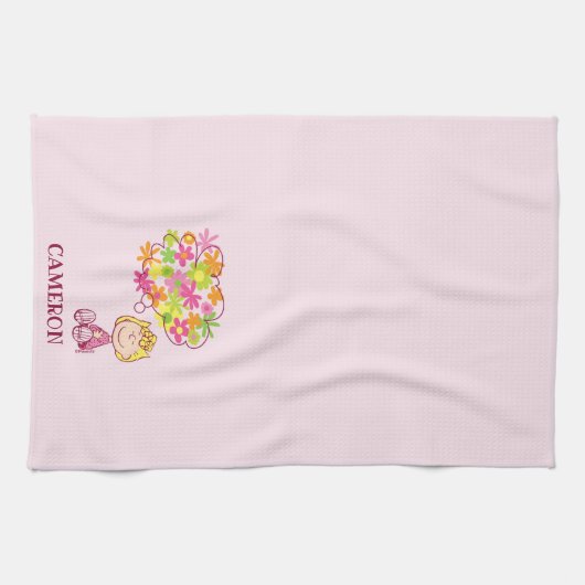 Sally Thinking of Blume Geschirrtuch (Horizontal)