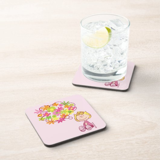 Sally Thinking of Blume Getränkeuntersetzer (Rechte Seite)