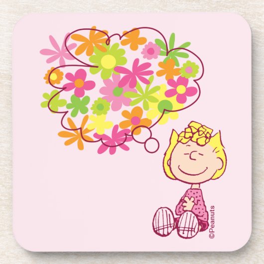 Sally Thinking of Blume Getränkeuntersetzer (Vorderseite)