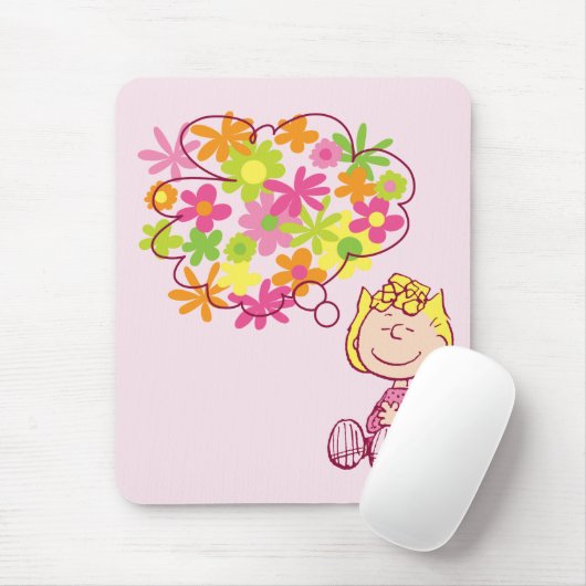 Sally Thinking of Blume Mousepad (Mit Mouse)