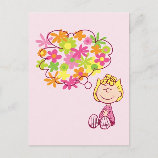 Sally Thinking of Blume Postkarte (Vorderseite)