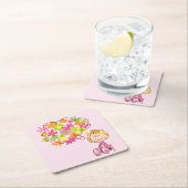 Sally Thinking of Blume Rechteckiger Pappuntersetzer (Vor Ort)