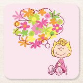 Sally Thinking of Blume Rechteckiger Pappuntersetzer (Vorderseite)