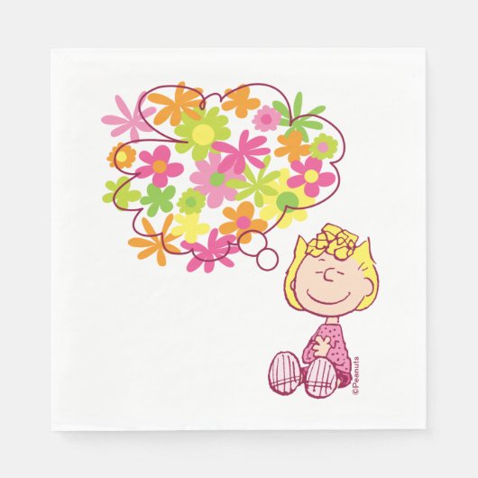 Sally Thinking of Blume Serviette (Vorderseite)