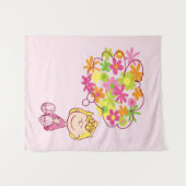 Sally Thinking of Blume Wandteppich (Vorderseite (Horizontal))