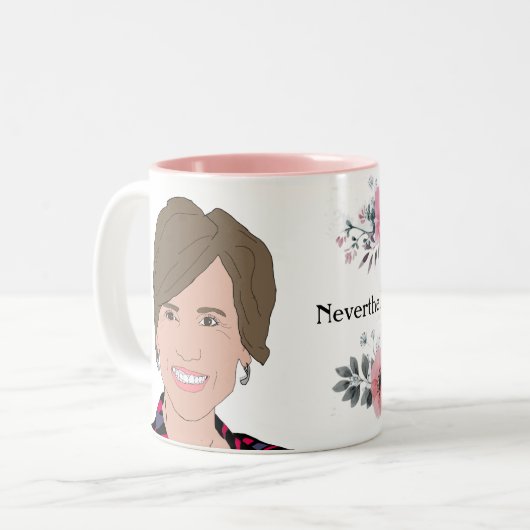 Sally Yates, "dennoch, bestand sie " fort Zweifarbige Tasse (Vorderseite Links)