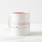 Sallys Backen-Sucht-Logo-Tasse Zweifarbige Tasse (Vorderseite Links)