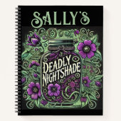 Sally's Deadly Nightshade Journal - Gothic Floral Notizblock (Vorderseite)