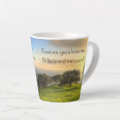 Salmo 121:1-2 * Taza * Alzare mis ojos Milchtasse (Rechte Ecke)