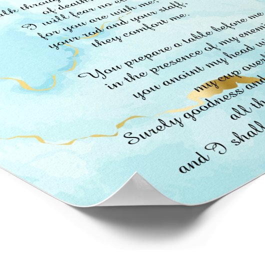 Salmo 23 citas bíblicas poster (Ecke)