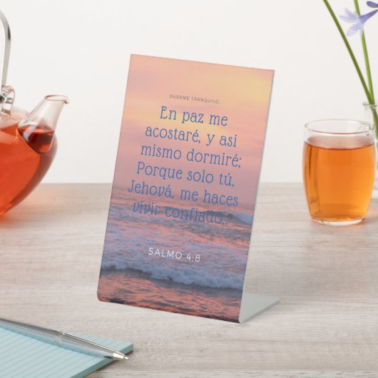 Salmo 4:8 sockelschild (In SItu)