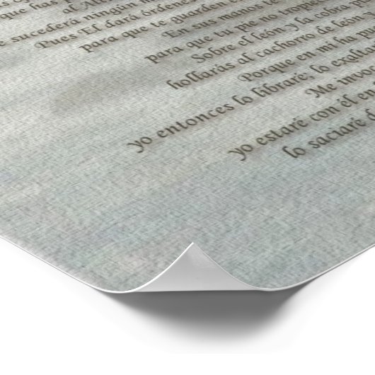 Salmo 91 poster (Ecke)