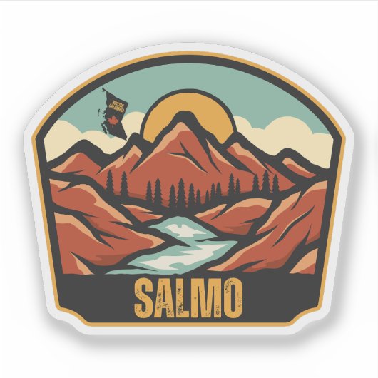 Salmo, British Columbia Aufkleber (Vorderseite)