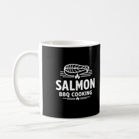 Salmon BBQ Cooking Seafood Grill Kaffeetasse (Links)