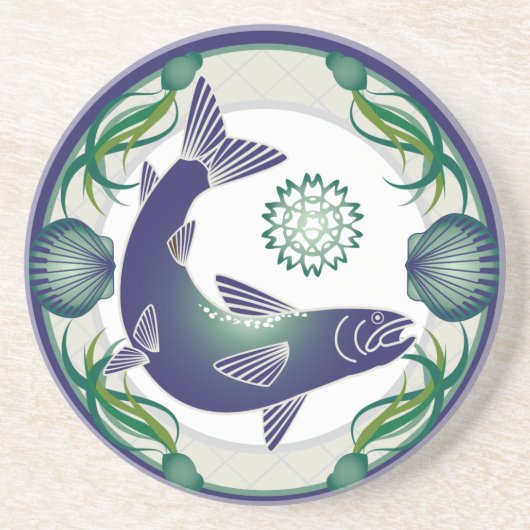 Salmon coaster sandstein untersetzer (Vorne)