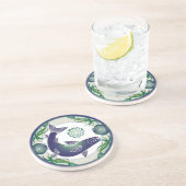 Salmon coaster sandstein untersetzer (Seite)