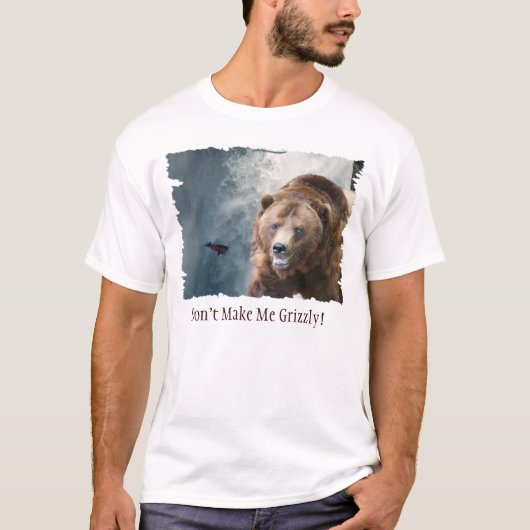 Salmon Falls & Grizzy Bären Funny Wildlife T - Shi T-Shirt (Vorderseite)