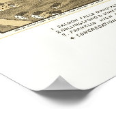 Salmon Falls, NH Panoramic Map - 1877 Poster (Ecke)