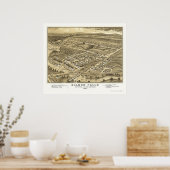 Salmon Falls, NH Panoramic Map - 1877 Poster (Küche)