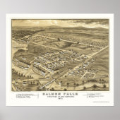 Salmon Falls, NH Panoramic Map - 1877 Poster (Vorne)