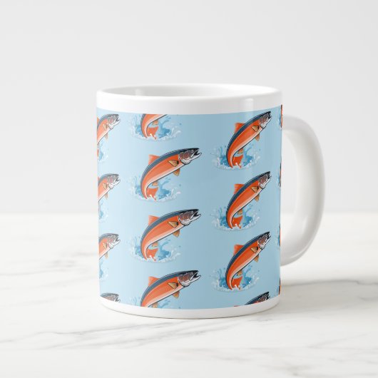 Salmon fish Jumbo-Tasse (Vorderseite Rechts)