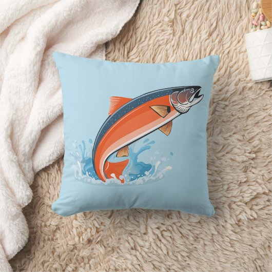 Salmon fish kissen (Decke)