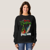 Salmon Fish Xmas Decorations Santa Salmon Christ Sweatshirt (Vorne ganz)