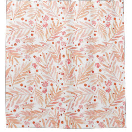 Salmon Foliage Duschvorhang