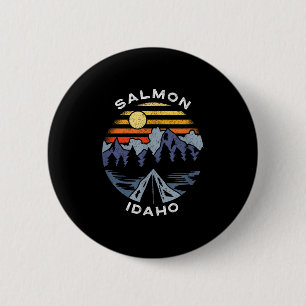 Salmon Idaho Berge Urlaub Camping Souvenir Button