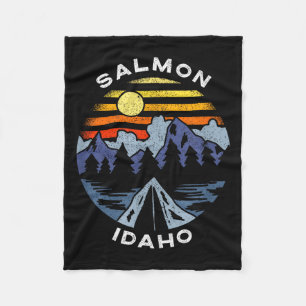 Salmon Idaho Gebirge Urlaub Camping Souvenir  Fleecedecke